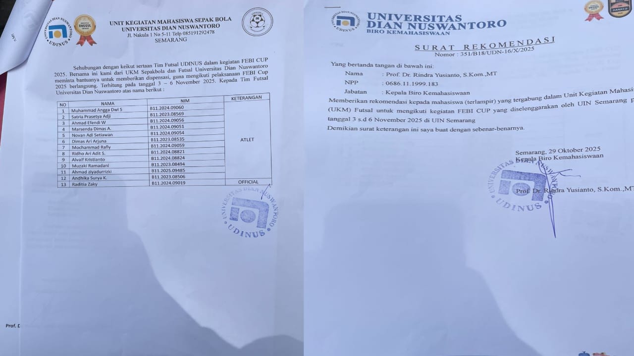 Surat Tugas Rekomendasi